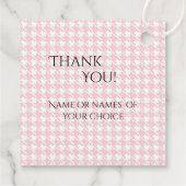 ピンクパステル千鳥格子のバニーラビット フェイバータグ (裏面)