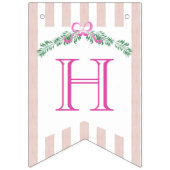 ピンクパステル恐竜バースデーパーティバンティンバナー バンティングフラッグ (第2の旗)