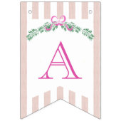 ピンクパステル恐竜バースデーパーティバンティンバナー バンティングフラッグ (第3の旗)