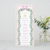 ピンクパステル恐竜バースデーパーティーメニュー メニュー (スタンド正面)