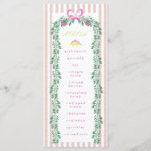 ピンクパステル恐竜バースデーパーティーメニュー メニュー (正面)