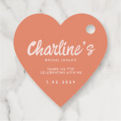 ピンクパステル手書きレトロブライダルシャワーのお気に入り フェイバータグ (裏面)