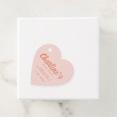 ピンクパステル手書きレトロブライダルシャワー フェイバータグ (インサイチュ)