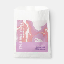 ピンクパステル抽象芸術アート結婚式の引き出物バッグ フェイバーバッグ