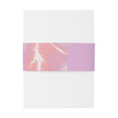 ピンクパステル抽象芸術アート 招待状ベリーバンド (裏面例)