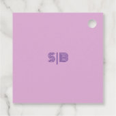 ピンクパステル抽象芸術結婚アートズスクエアメッセージカード フェイバータグ (裏面)