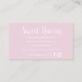 ピンクパステル滴下料理用具ベーカリー 名刺 (裏面)