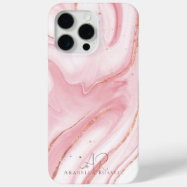 ピンクパステル金ゴールドグリッターマーブルカスタマイズ iPhone 15 PRO MAXケース