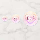 ピンクパステル105th誕生日デザイン コンフェッティ (正面)