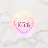 ピンクパステル105th誕生日デザイン コンフェッティ (スモール正面)