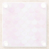 ピンクパステル&金ゴールドきらめくマーメイドスケールパターン ガラスコースター (裏面)