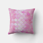 ピンクパステル&金ゴールドきらめくマーメイドスケールパターン クッション (裏面)