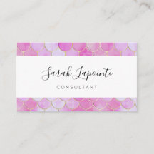 ピンクパステル&金ゴールドきらめくマーメイドスケールパターン