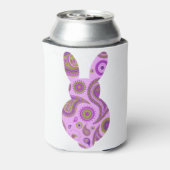 ピンクパターンのバニー形状 缶クーラー (缶裏面)