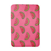 ピンクパターンの夏のスイカ バスマット (正面縦)