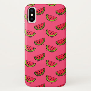 ピンクパターンの夏のスイカ iPhone X ケース