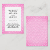 ピンクパターン割引カード 割引カード (正面/裏面)