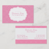 ピンクパターン名刺 名刺 (正面/裏面)