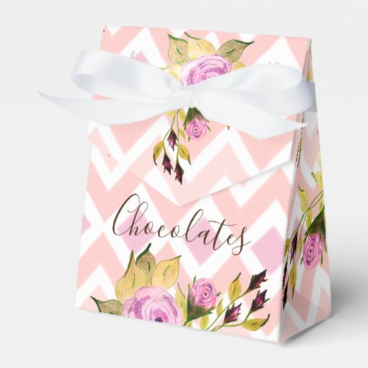 ピンクパターン（の模様が）あるのフローラ フェイバーボックス (正面サイド)