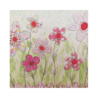 ピンクパターン（の模様が）あるの花 メタルプリント