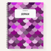 ピンクパターン ノートブック (正面)