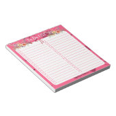 ピンクパッションハート一覧 ノートパッド (アングル)