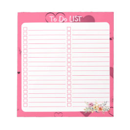 ピンクパッションハート一覧 ノートパッド