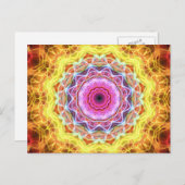 ピンクパッション万華鏡のように千変万化するパターン ポストカード (正面/裏面)