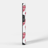 ピンクパッチワークハートの電話ケース iPhoneケース (右側面)