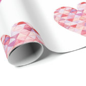 ピンクパッチワークハートバレンタインデー ラッピングペーパー (ロールコーナー)