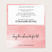 ピンクパッティングテ素朴クスチャトレンディー 名刺 (外部フラット)