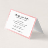 ピンクパッティングテ素朴クスチャトレンディー 名刺 (裏面)