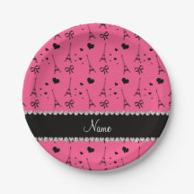 ピンクパパーソナライズされたリエッフェルタワーと名付ける