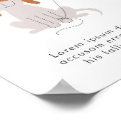 ピンクパピードッグテーマ誕生日パーティーカスタムサイン ポスター (角)