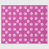 ピンクパピーパーティーギフトラップ、子供&ペット誕生日 ラッピングペーパー (フラット)