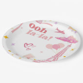 ピンクパファンシーリエッフェルタワーパーティー紙プレート ペーパープレート (アングル)