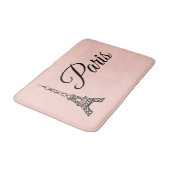 ピンクパフランスのリエッフェルタワーバスマットバスルーム バスマット (アングル)