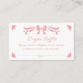 ピンクパペルピカドおむつラッフルチケット エンクロージャーカード (正面)