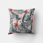 ピンクパラダイストロピカルアイランドフローラ植物学 クッション (裏面)