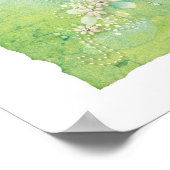 ピンクパリウォーターカラーディアバルーン ポスター (角)