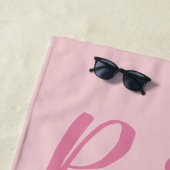 ピンクパリエッフェルタワーサマープール ビーチタオル (インサイチュ)