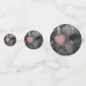 ピンクパリエッフェルタワーシルバーグリッターきらきら光るパーティー コンフェッティ (正面)