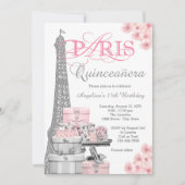 ピンクパリキンセアニェラ 招待状 (正面)