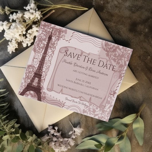 ピンクパリジャンセーブ・ザ・デート案内 セーブザデート