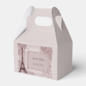 ピンクパリジャン結婚式の引き出物ボックス フェイバーボックス (裏面サイド)