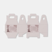 ピンクパリジャン結婚式の引き出物ボックス フェイバーボックス (折り畳みなし)