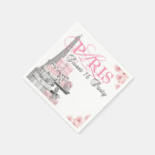 ピンクパリスイート16バースデーパーティー スタンダードカクテルナプキン (角)