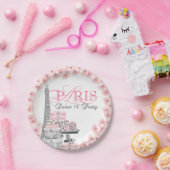 ピンクパリスイート16バースデーパーティー ペーパープレート (パーティー)