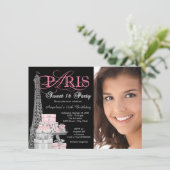 ピンクパリスイート16バースデーパーティー 招待状 (スタンド正面)