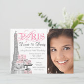 ピンクパリスイート16バースデーパーティー 招待状 (スタンド正面)